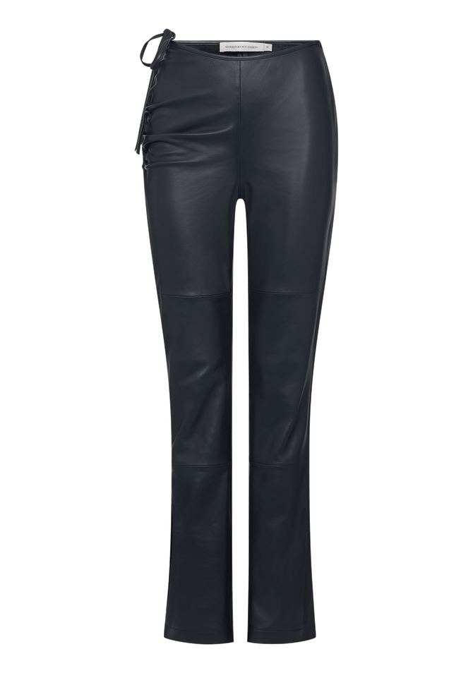 Bertoia Ruched Leather Trousers