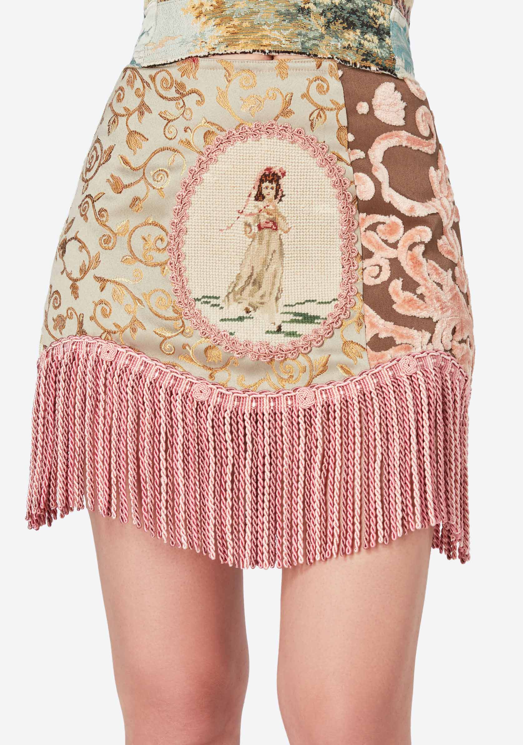 Tapestry Tassel Skirt